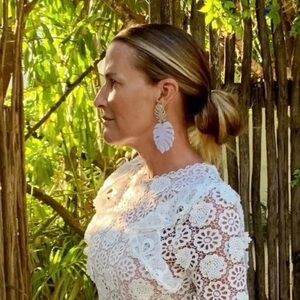 India Hicks Palm Leaf Earrings